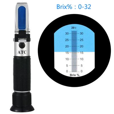 0-32% Brix Сахар Вино Пиво Фрукты Шкала Рефрактометр Спиртомер Тестовый Набор Инструментов