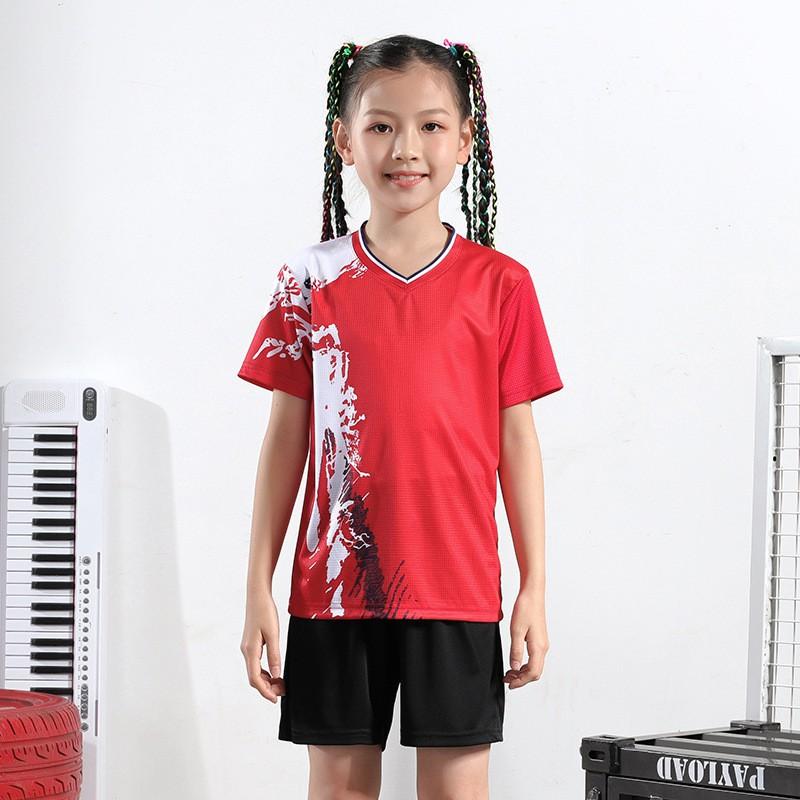 Kids Quick-Dry Badminton Set Sportswear Short Sleeve T-Shirt Shorts Unisex Fall Winter