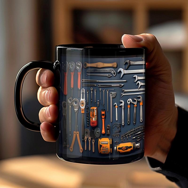 Creative Coffee Mug For Mechanics Mechanic Toolbox Set Mug Toolbox Coffee Cup Black Ceramic Mug For Coffee Ceramic Mug