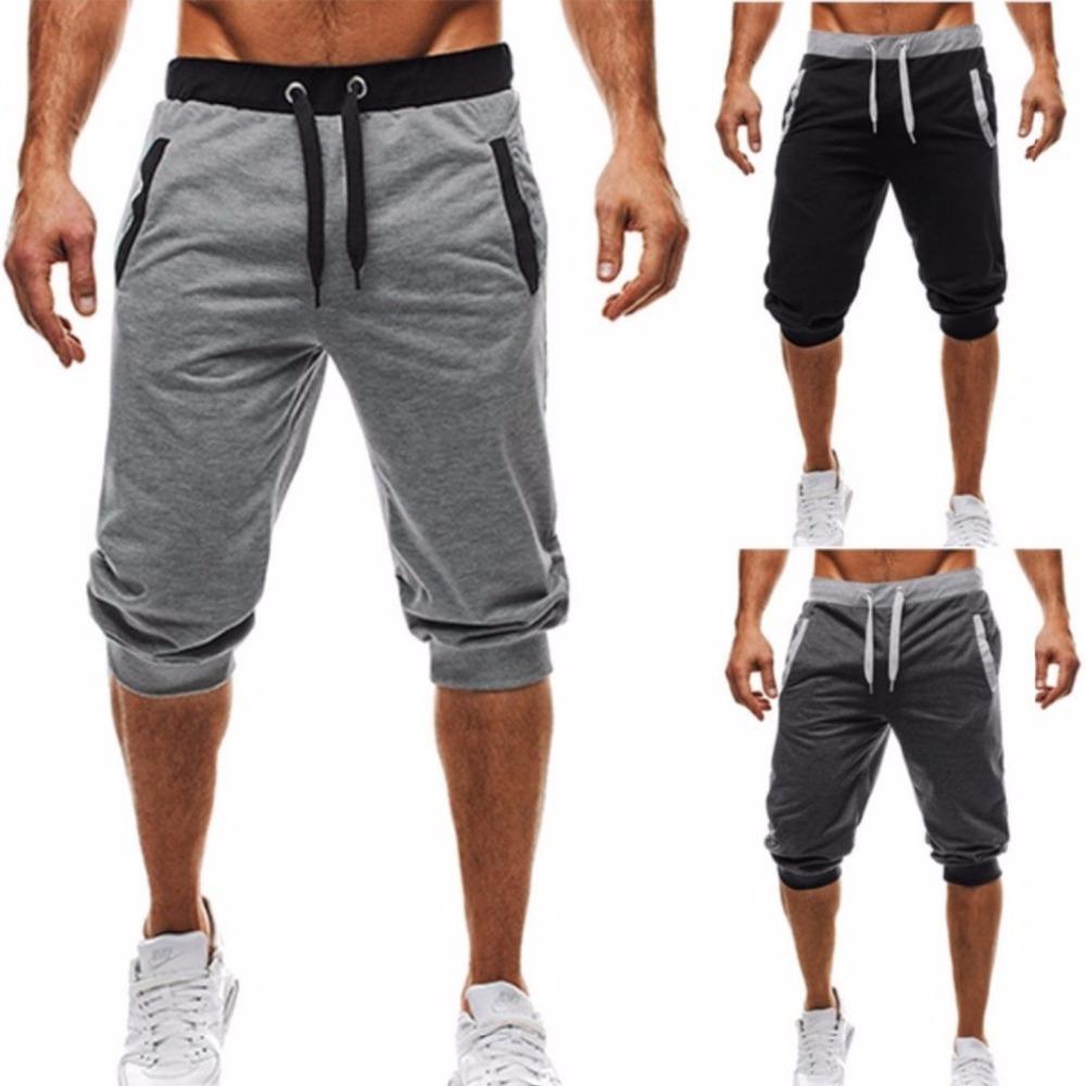 Men's Athletic Shorts Slim Fit Color Block Gym Jogging 5 Inch Running Workout Casual Shorts Black