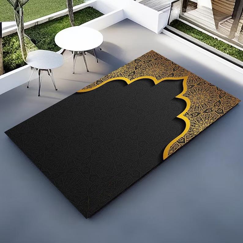 Исламский духовный приют Персонализированные турецкие молитвенные коврики Роскошные мусульманские ковры и напольные коврики Подарки для гостиной и Рамадана