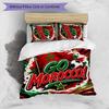 Morocco Football Printed Bedding 3 Piece Set Cozy Breathable Bed Cover Set as Housewarming Holiday Gift