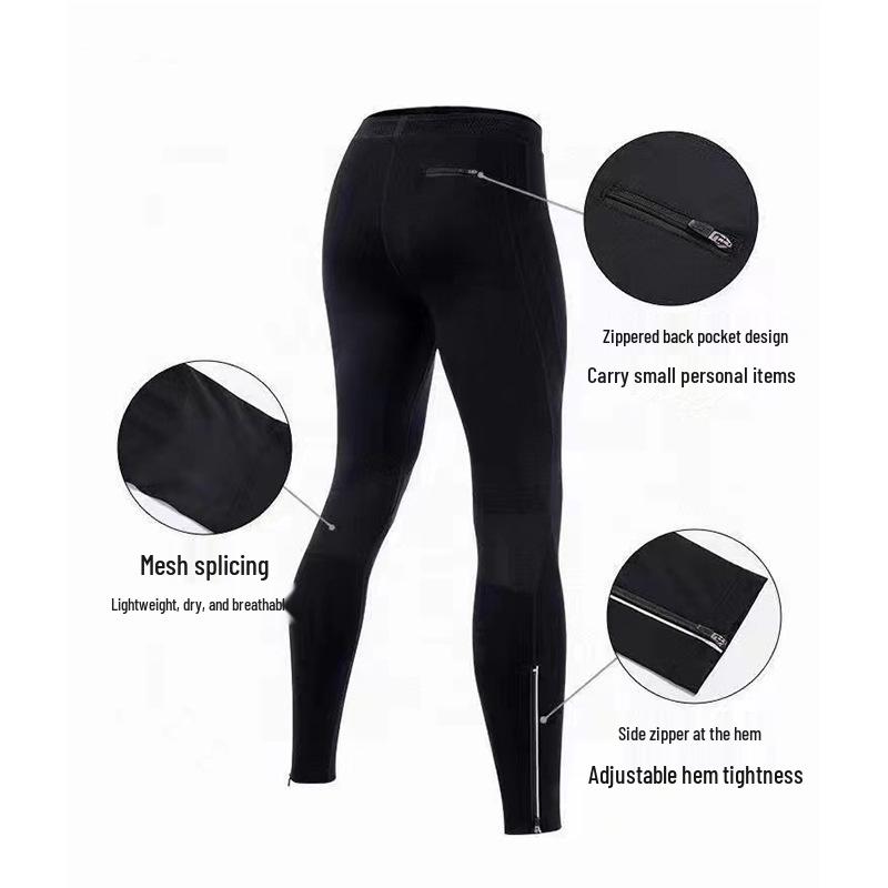 Мужские модные быстросохнущие ребристые фитнес-штаны - Универсальные, дышащие, свободного кроя для лета