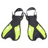 Adjustable Open-Heel Swim Fins Adults Size 37-45 Silicone Short Training Swimming Snorkeling