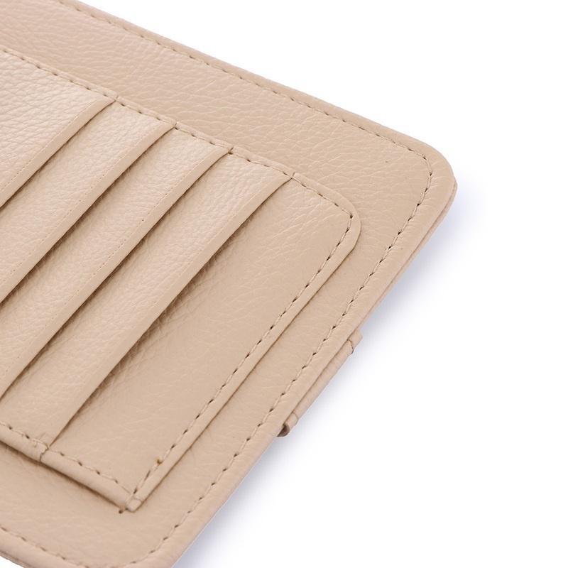 Солнцезащитный козырек Многофункциональный автомобильный держатель для карточек из искусственной кожи, органайзер для ручек для хранения очков, автомобильная подвесная сумка Aut