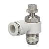 SL 4 6 8 10 12 14 16 мм Трубка M5 1/8" 1/4" 3/8" 1/2" BSPT Наружная Пневматический Фитинг Воздуха Регулировка Скорости Клапан Быстрое Вставное Соединение