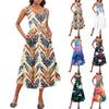 Женский летний весенний повседневный цветочный сарафан без рукавов для пляжного отдыха струящиеся платья-майки миди в стиле бохо