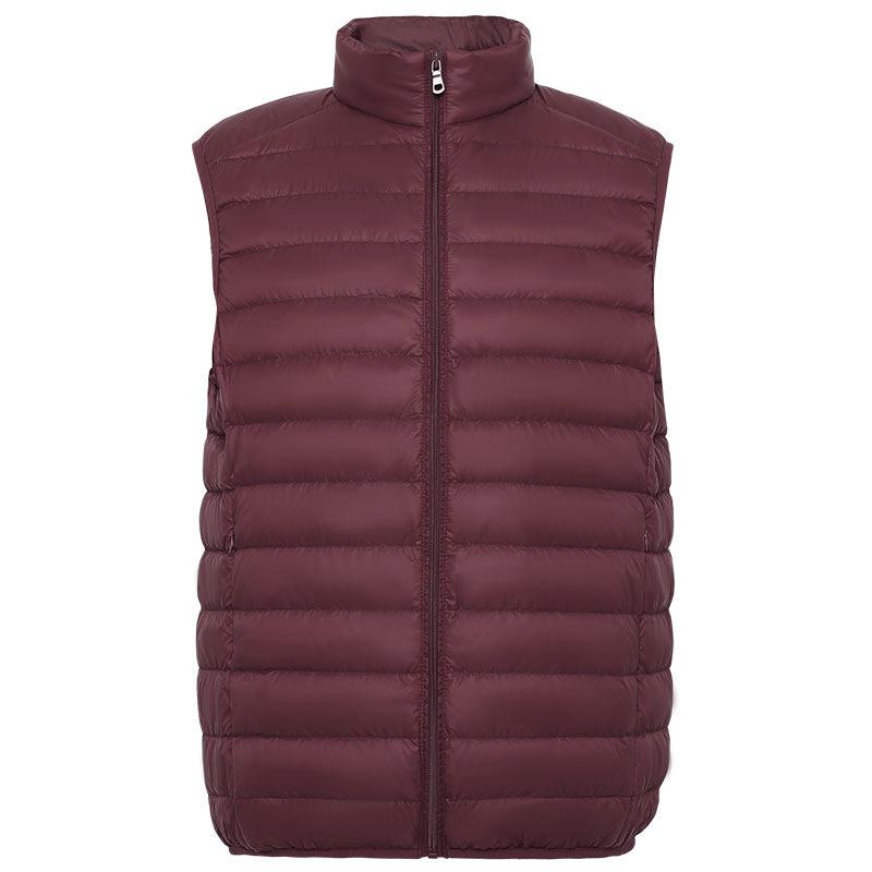 Feather Cotton Vest, Lightweight Vest, Shoulder Stand Collar, Oversized Autumn and Winter Warmth