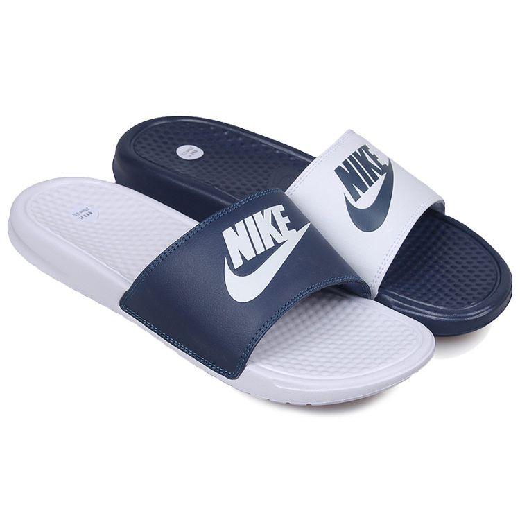 Nike Шлепанцы Benassi JDI Mismatch Унисекс Обувь Синий Белый 818736-410