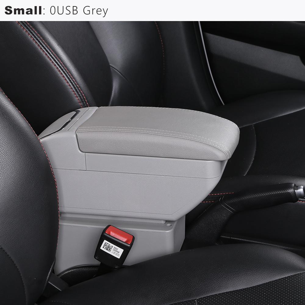 Автомобильный подлокотник, двухслойная передняя центральная консоль, черная кожа с USB-портами для зарядки для Ford Focus 2 Mk2