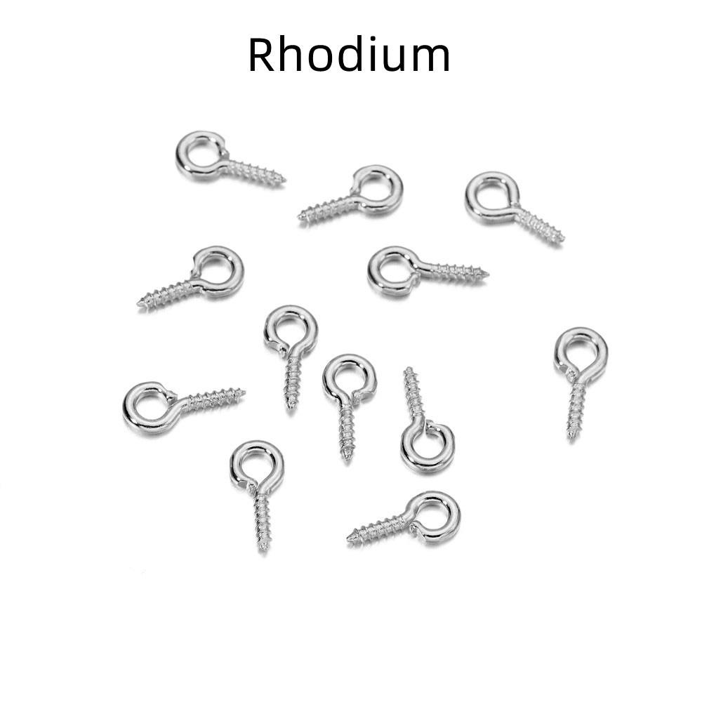 300/500pcs Mini Screw Pendants Eyepin Keychain HookThreaded Pin Fitting DIY Jewelry Bracelet Necklace Making Accessories