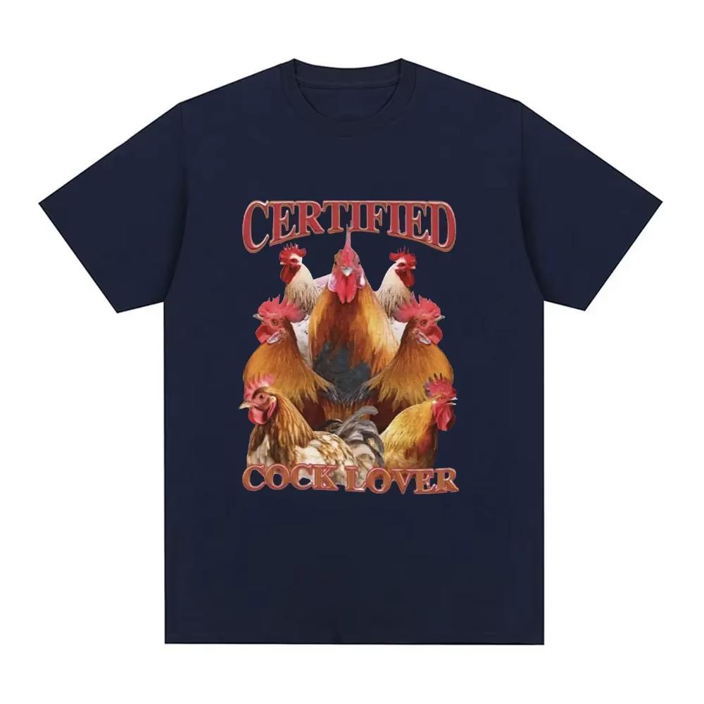 Certified Chicken Lover Tshirt Funny Chicken Meme Tshirt WoUnisexs Casual Shortsleeved Tshirt Streetwear Fashion Graphic Y2K