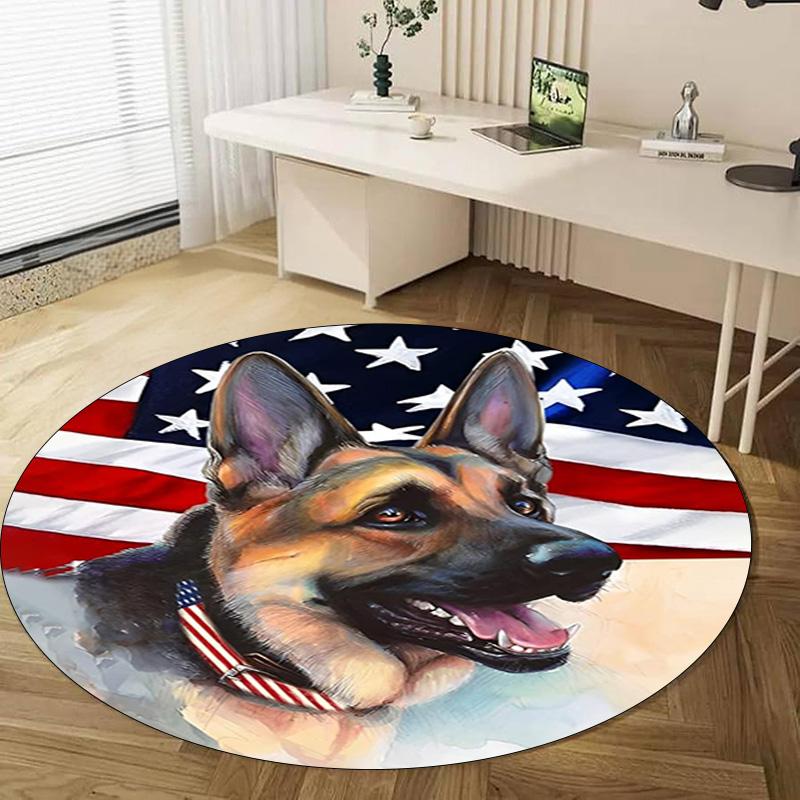 Animal 1424 Circular Rug - Office Decorative Carpet For Living Room Bedroom Door Mat Floor Rug Computer Chair Area Rug