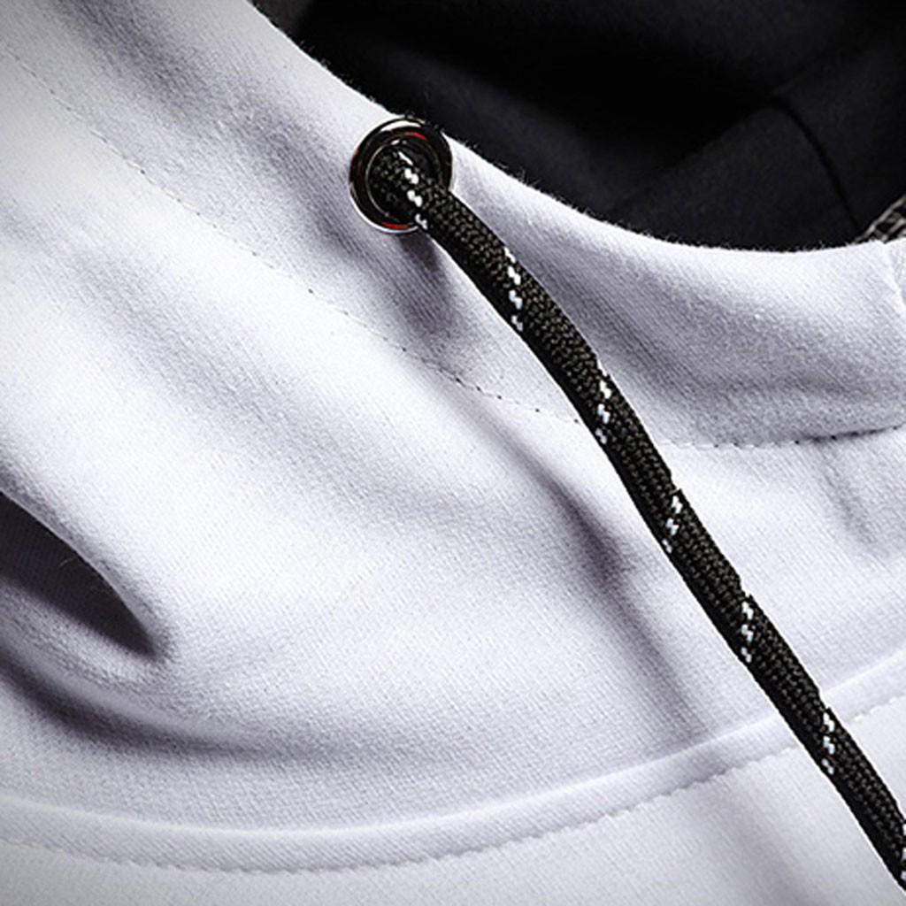 Мужская новая мода свободная строчка из двух частей свитер с капюшоном