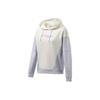 Li Ning Fitness Series Свободный повседневный пуловер с капюшоном в цветном стиле с капюшоном для женщин, белый AWDR452-2