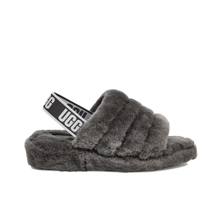 UGG Fluff Yeah Slide Женские кроссовки Charcoal Серые 1095119-CHRC