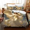 Divine Golden Angel Motif Bed Linen,Microfibre Bedding Sets, Children's Bed Linen  for Teenagers 3D Animal Printed  DuvetCover