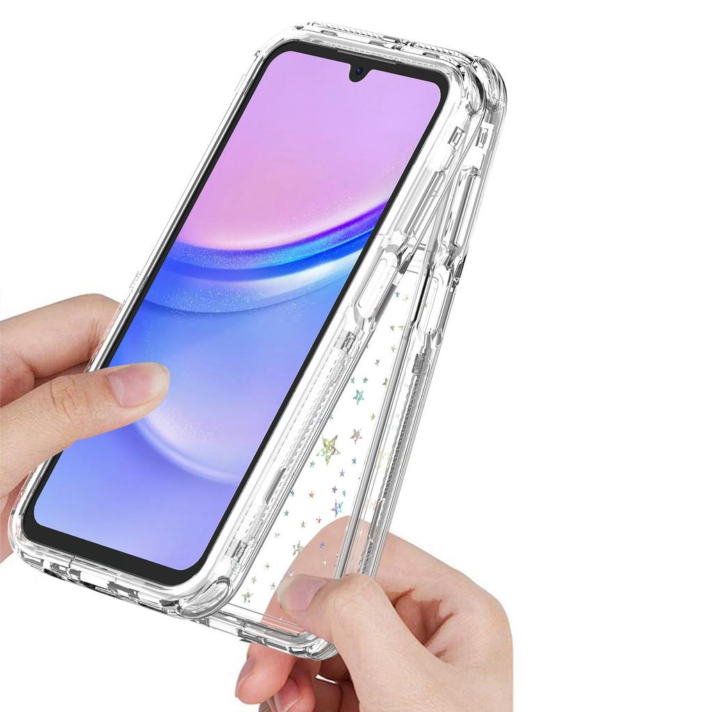 For Samsung Galaxy A55 5G Case Precise Cutouts Acrylic TPU Clear Phone Cover with Laser-printed Film