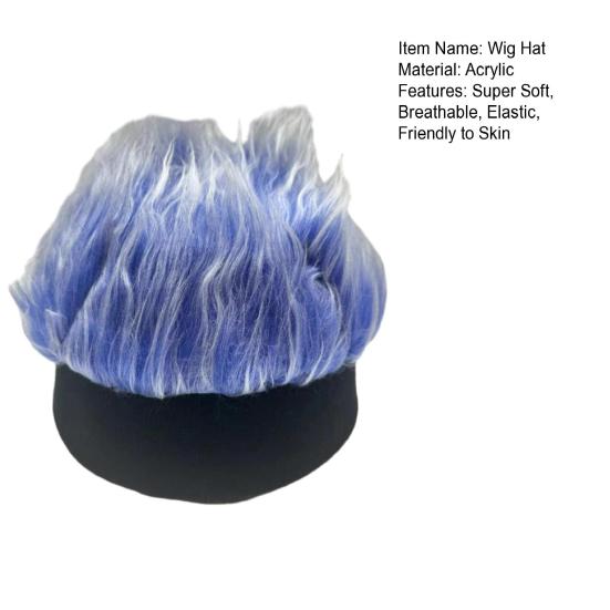 Cosplay Wig Hat Beanie Cap Super Soft High Elastic Breathable Indoor Outdoor Holiday Party Knitted Beanie Hat