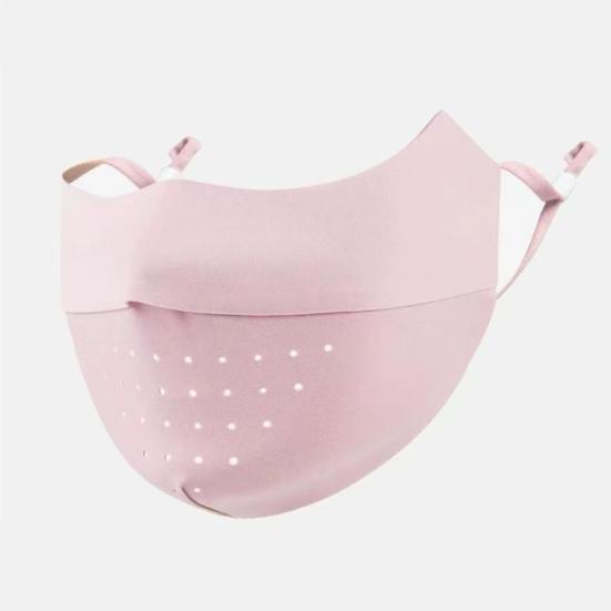 Защитная маска для лица, бесшовная, дышащая, с отверстиями, солнцезащитный крем, 3D, тонкий дизайн, защитная маска для лица UPF 50, дышащая, из ледяного шелка, защитная маска для лица