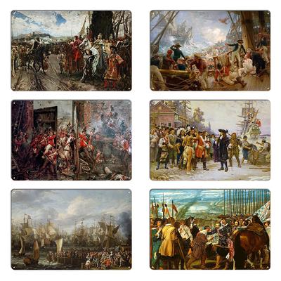 Кардинал Ришелье во время осады Ла-Рошели Анри Поль Мотт Металлическая табличка Кино Индивидуальный Персонализированный Жестяной знак Постер