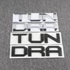 3D glossy black silver letters For Toyota TUNDRA Trunk Emblem Badge Stickers car accessories modified car sticker
