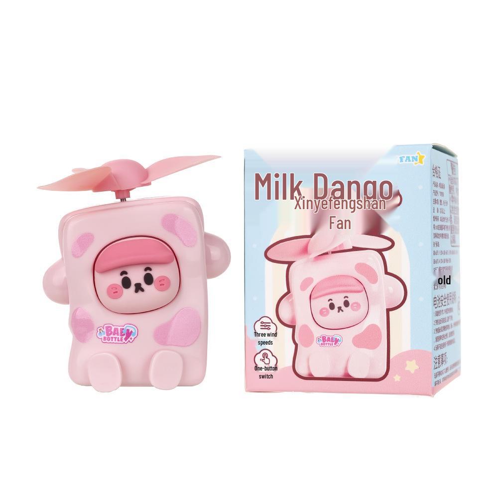 Cartoon USB Rechargeable Mini Handheld Fan - Portable, Silent, Perfect Gift for Kids and Students