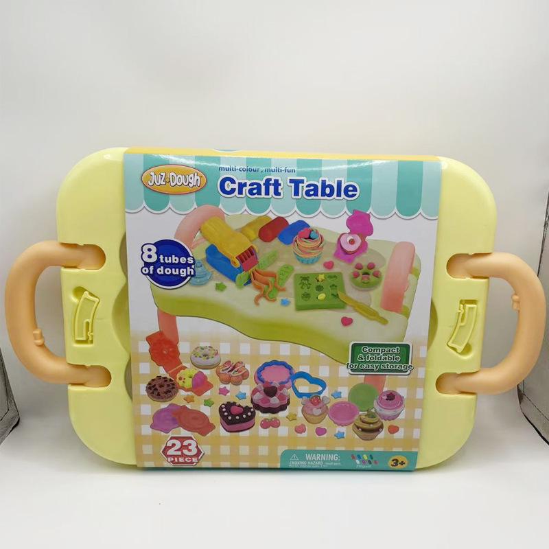 Juz-Dough Duoduo Le Набор Play-Doh Deluxe: Складной творческий стол и ведро для хранения