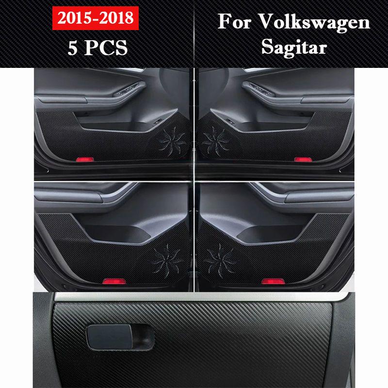 Для Volkswagen Sagitar 2012-2026 Автомобильная накладка на дверь от пинков Наклейка для защиты бардачка Пленка устойчивая к царапинам Аксессуары для интерьера