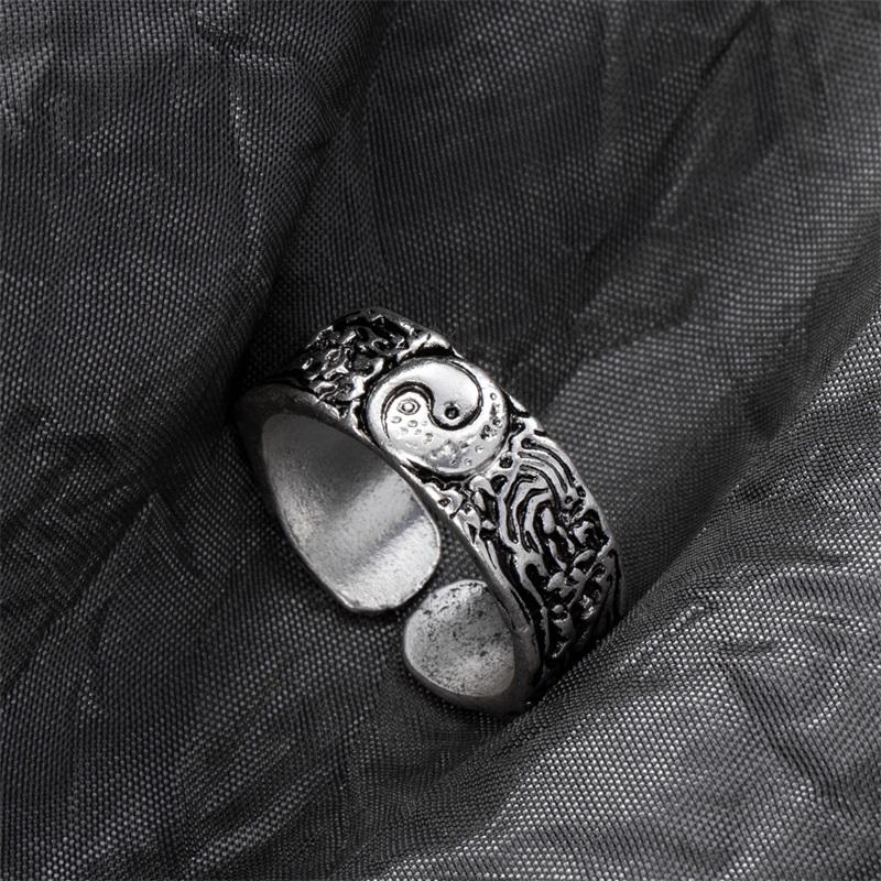 Аксессуары Ювелирные изделия Эпоксидная мода Ретро Кольцо Сова Мужское кольцо из титановой стали