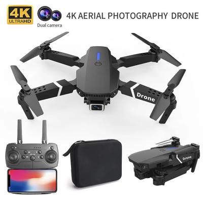 Профессиональный дрон E88 4K широкоугольный HD 1080P камера WiFi FPV высота удержания складной RC дрон квадрокоптер вертолет детские игрушки