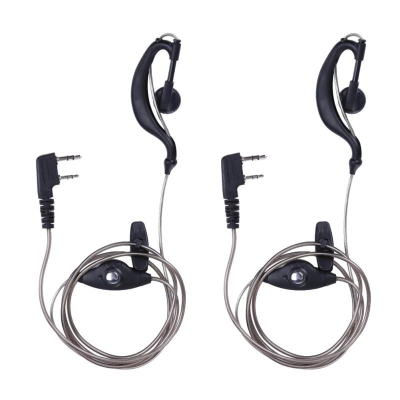 1 шт. Гарнитура K-Jack для радиостанций Kenwood Quansheng Tyt Hyt Рация 2-контактная Гарнитура K-типа Наушник с алюминиевой фольгой