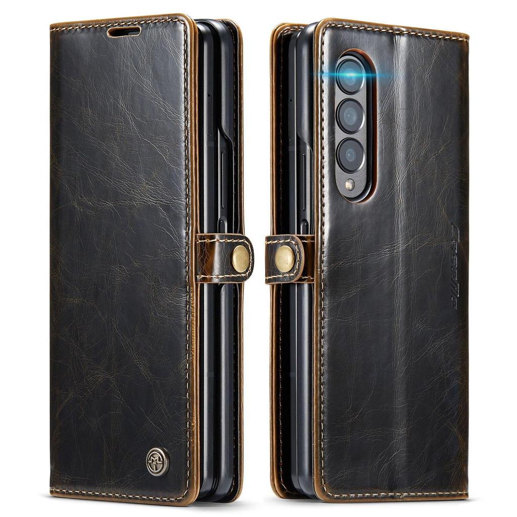 Кожаный чехол-кошелек в стиле ретро для Samsung Galaxy Z Fold 4 3 5 GZ Flip 3 4 5, роскошный магнитный держатель для карт, универсальный защитный чехол-бумажник для телефона
