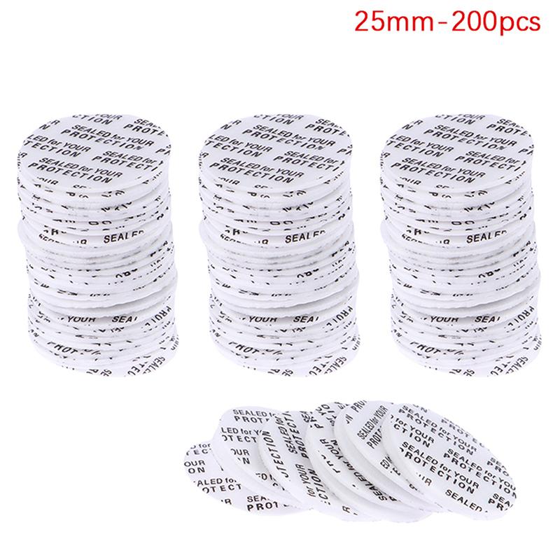 200 шт. самоклеящаяся пена, чувствительная к давлению, герметичная крышка, подкладка, устойчивая к взлому, для косметической банки, бутылки, горшка 20 мм-82 мм