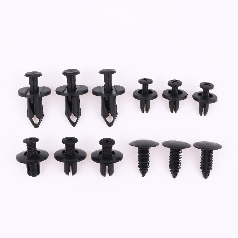 190 шт. Автомобильные крепежные клипсы Пластиковый набор крепежных элементов 6 размеров Автомобильные заклепки-пуговицы Набор кузовных бамперных прижимных заклепок