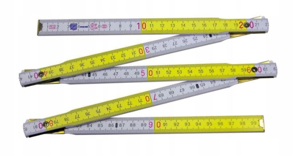 Folding Wooden 2m Builder's Measuring Ruler
