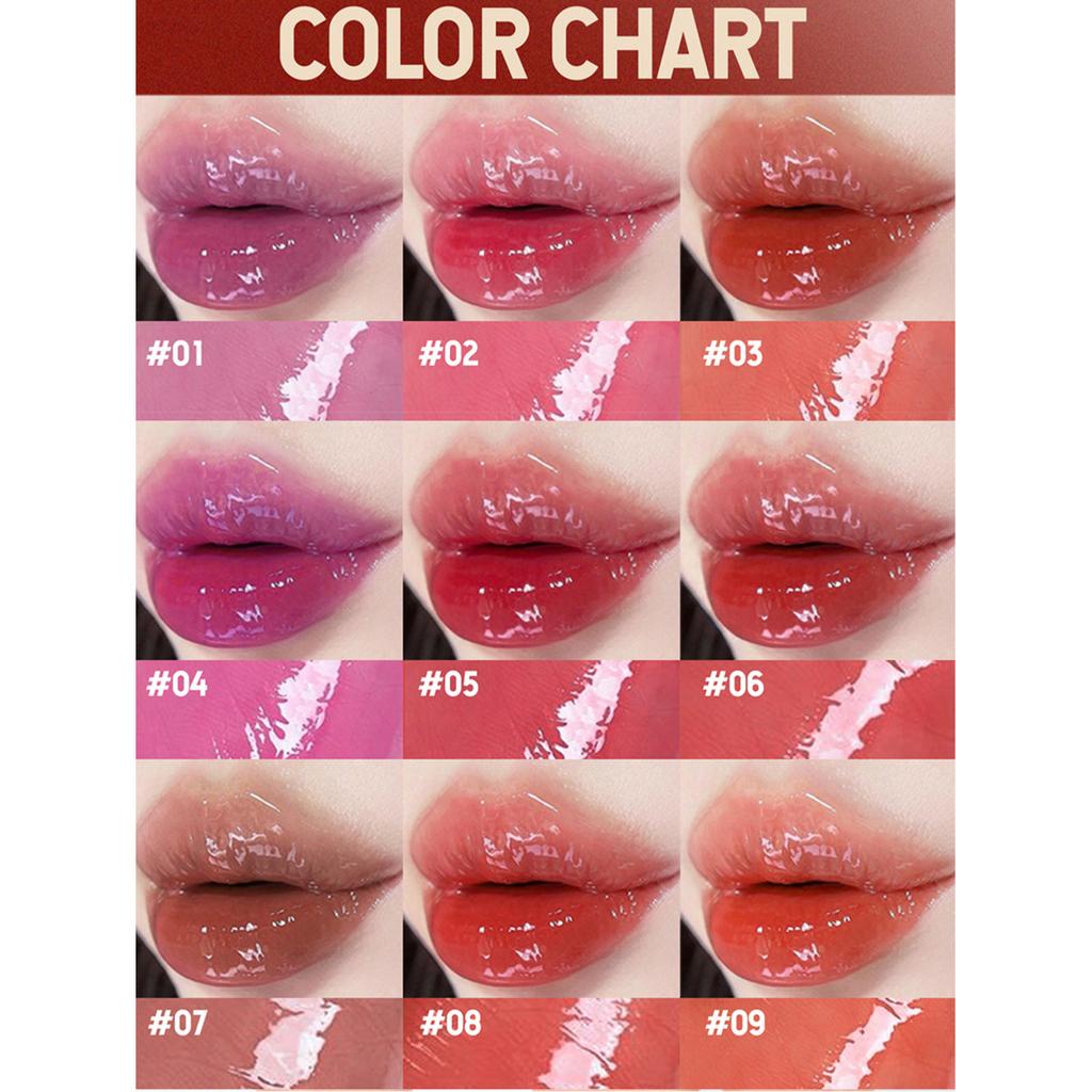 Plumping Lip Gloss with Mirror Shine, Juice-Infused Cherry Lip Oil for Moisturizing Color and Nourishment, Long-Lasting Wear, 1 Piece