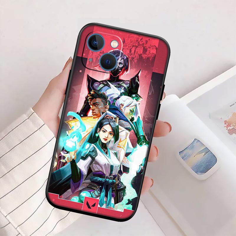 V-VALORANT New High-End Shell Phone Case for iPhone 16 15 14 13 12 Pro Max Plus Mini