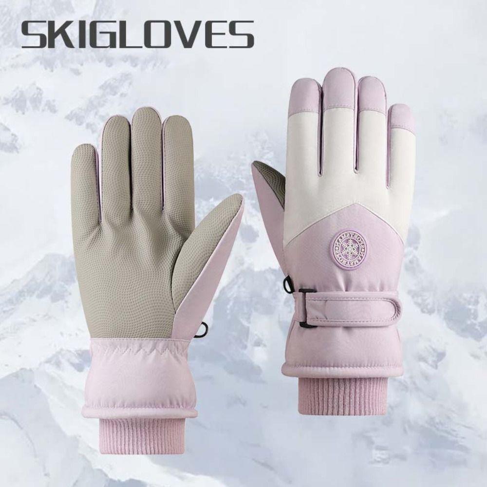 Riding Skiing Gloves Full Finger Motorcycle Gloves Waterproof Winter Warm Gloves Mountain Bike
