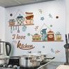 Кухонные наклейки на стену Забавный дизайн Кухонная утварь Украшение для дома Ресторан