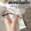 Oversized Myopia Glasses Fashion Anti Blue Light Blocking Eyeglasses Men Women Large Square Finished Near Sight Eyewear 0 To-6.0