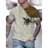 Men's T-Shirts 3d Print Cute Bee Pattern Tops Tees New In Summer Women Kids Streetwear Fashion Oversized T Shirt Men Clothing