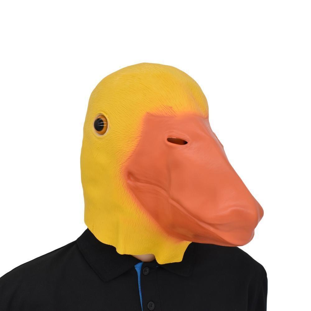 Adorable Yellow Duck Mask Fun Animal Costume Accessory For Halloween Parties And Events