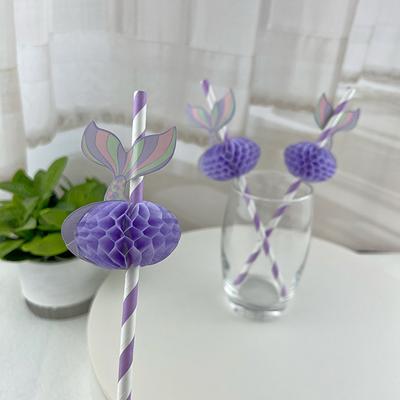 10 шт. креативный хвост русалки в виде сот из соломы под морскую вечеринку русалки декор