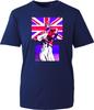 Union Jack Super Hero Britain Tshirt Comics Uk Flag Cartoon Graphic Top