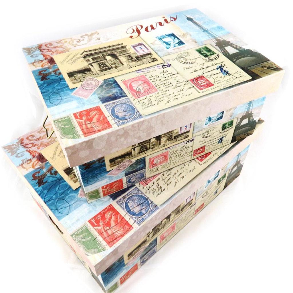 Les Trésors De Lily [J4647] - Set of 2 Souvenir Boxes 'Tour Du Monde'