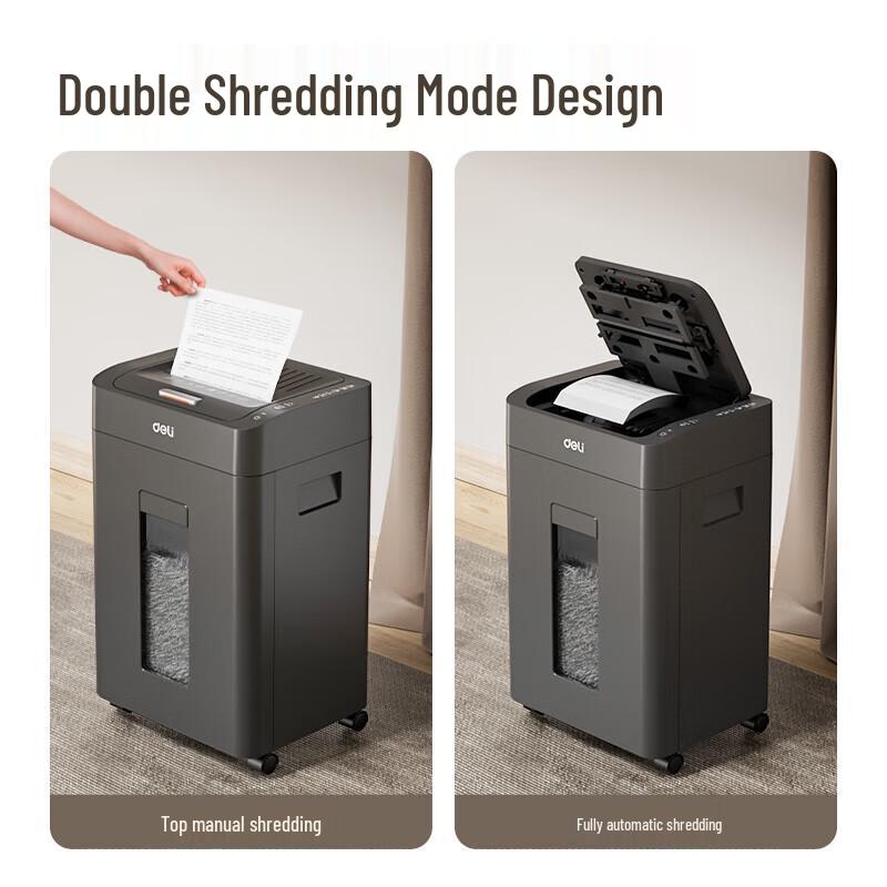 Deli G6 Auto-Feed Cross-Cut Paper Shredder, Level P-4 Security CN plug (adapter included)