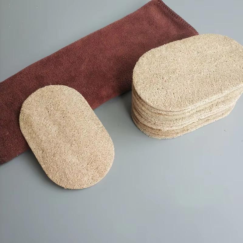 5PCS Natural Loofah Sponges - Antibacterial Dish Scrub Pads for Pots/Pans, Eco-Friendly Kitchen Cleaning Brushes