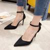 Stiletto Single Shoes Straps High Heels Women's Xia Chun Wants To Bag Head Sandals Fashion One-word Buckle Sandals