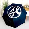 1 PC Automatic Folding Umbrella - FC Schalke 04 Custom Name Pattern, Portable & Foldable Design with 8 Ribs, Christmas Birthday Gifts